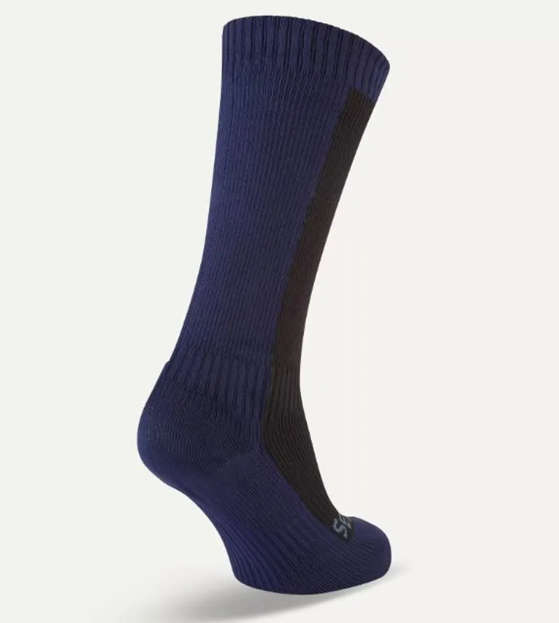 Sealskinz WP Cold Weather Mid Length Sock - Black/ Navy-1